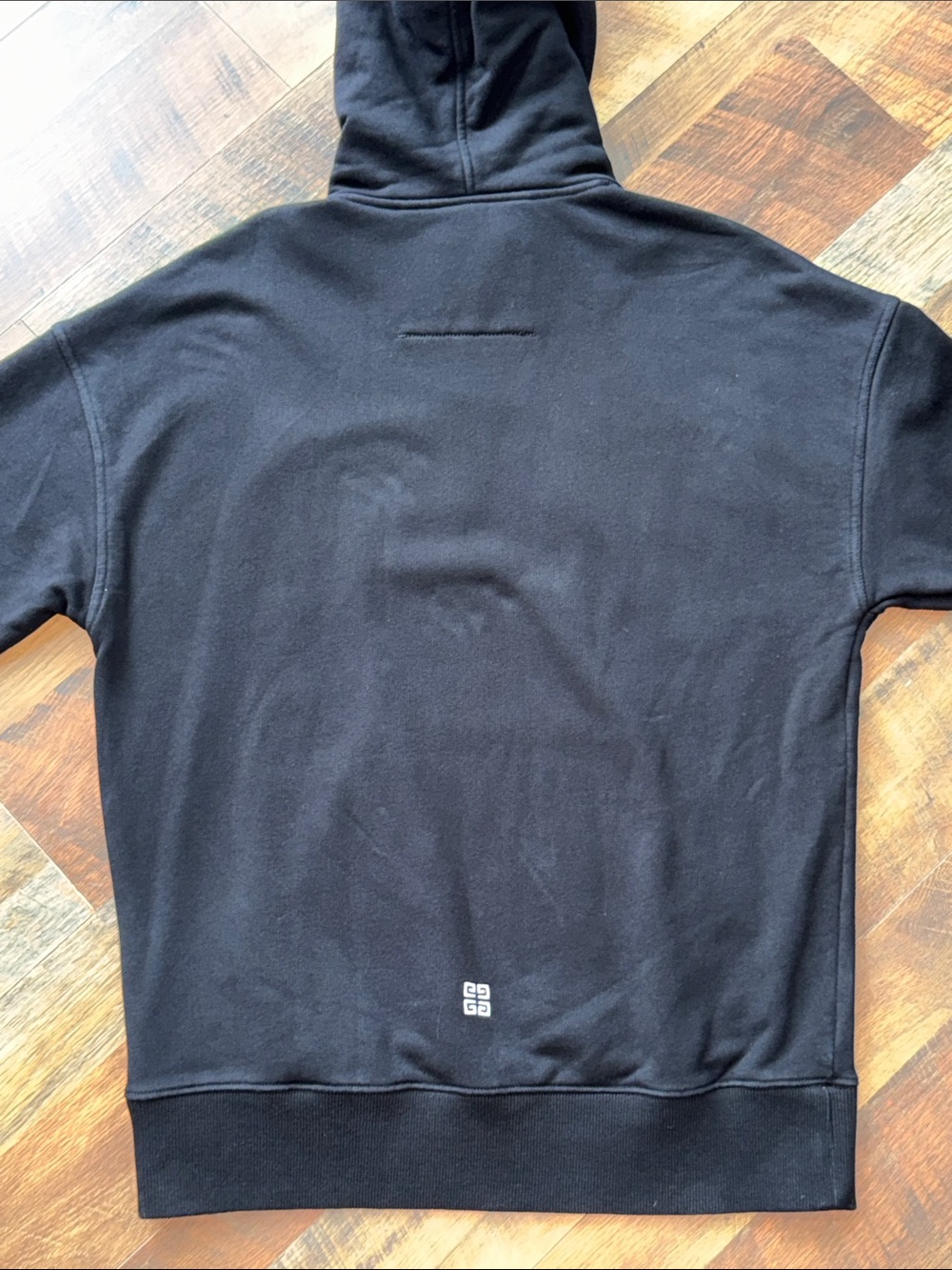 Givenchy Paris Varsity Logo Pullover Hoodie Black Size Medium Made in Portugal - Picture 8 of 9